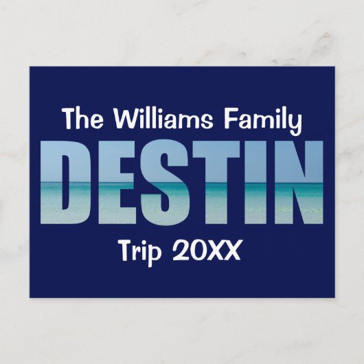 Personalisierte Strandreise mit dem Coolen Ozean Postkarte (Vorderseite)