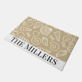 Personalisierte Strandtür Fußmatte (Schrägansicht)