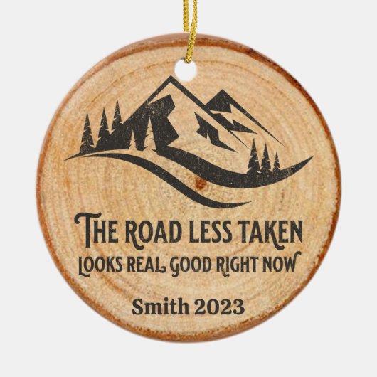 Personalisierte Straße - weniger Reisende Weihnach Keramik Ornament (Vorne)