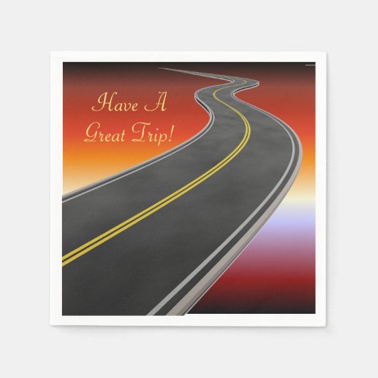 Personalisierte Straßenfahrt Sunset Highway Napkin Serviette (Vorderseite)