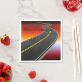 Personalisierte Straßenfahrt Sunset Highway Napkin Serviette (Beispiel)