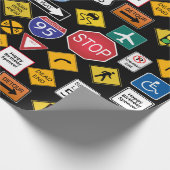 Personalisierte Straßenschilder Geschenkpapier (Ecke)