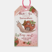 Personalisierte Strawberry Snail Baby Showmarke Geschenkanhänger (Vorderseite)