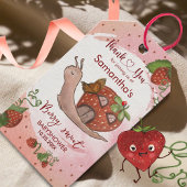 Personalisierte Strawberry Snail Baby Showmarke Geschenkanhänger