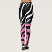 Personalisierte Streifen Big Cat Print Wild Animal Leggings (Rückseite)