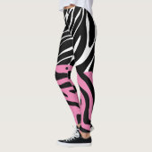 Personalisierte Streifen Big Cat Print Wild Animal Leggings (Links)