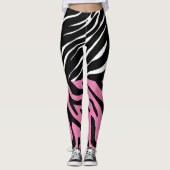 Personalisierte Streifen Big Cat Print Wild Animal Leggings (Vorderseite)