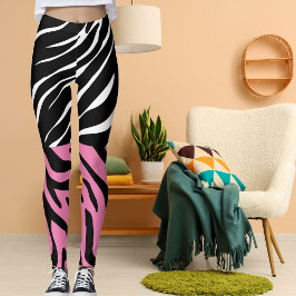 Personalisierte Streifen Big Cat Print Wild Animal Leggings