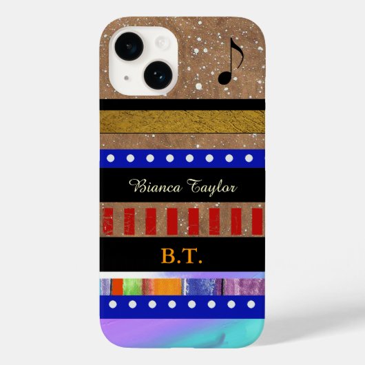 personalisierte Streifen Case-Mate iPhone Hülle (Rückseite)