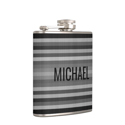 Personalisierte Streifen Flachmann (Rechts)