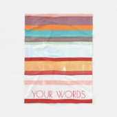 Personalisierte Streifen Fleecedecke (Vorderseite)