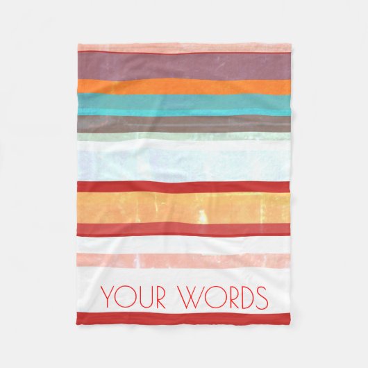Personalisierte Streifen Fleecedecke (Vorderseite)