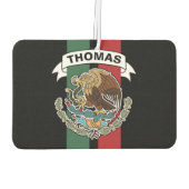 Personalisierte Streifen für mexikanische Flaggen Autolufterfrischer (Rückseite)