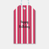 Personalisierte Streifen Geschenkanhänger (Vorderseite)