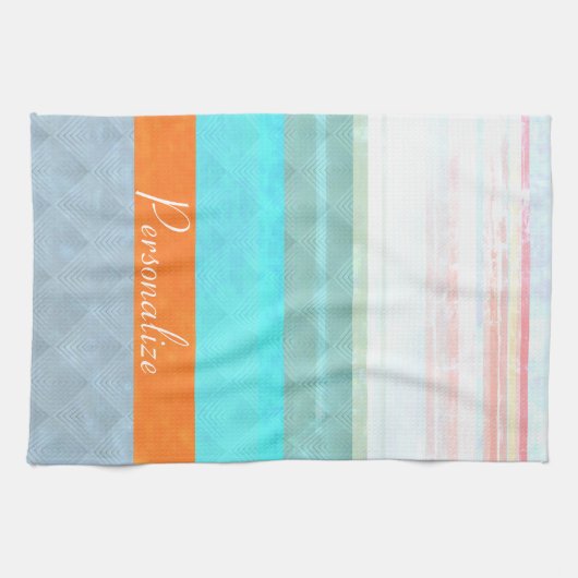 Personalisierte Streifen Geschirrtuch (Horizontal)