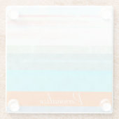 Personalisierte Streifen Glasuntersetzer (Rückseite)