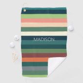 Personalisierte Streifen Golfhandtuch (Insitu)