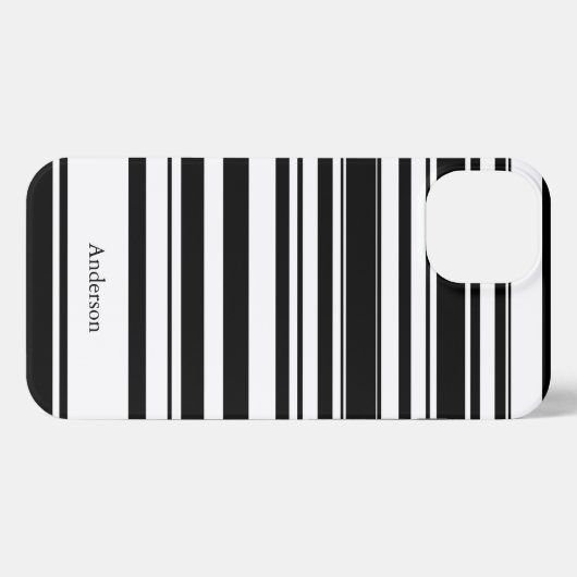 Personalisierte Streifen iPhone Hülle (Rückseite (Horizontal))