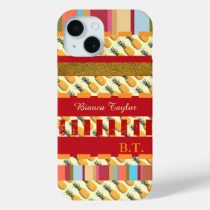 personalisierte Streifen mit Ananas Case-Mate iPhone Hülle
