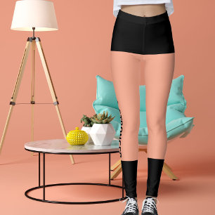 Personalisierte Streifen mit schwarzem Pfirsich Ka Leggings