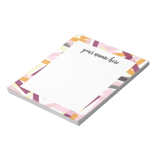 Personalisierte Streifen Notepad Notizblock (Rotiert)