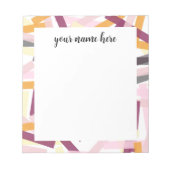 Personalisierte Streifen Notepad Notizblock (Vorderseite)