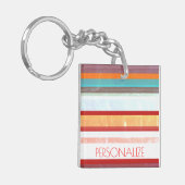 Personalisierte Streifen Schlüsselanhänger (Vorderseite links)