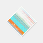 Personalisierte Streifen Serviette (Ecke)