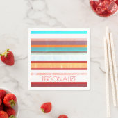 Personalisierte Streifen Serviette (Beispiel)