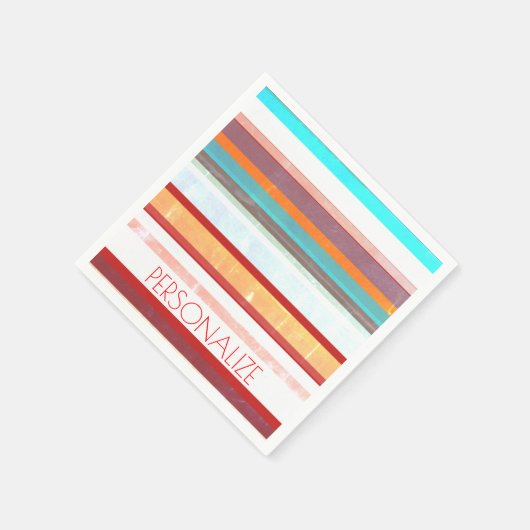 Personalisierte Streifen Serviette (Ecke)