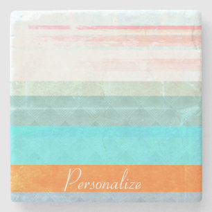 Personalisierte Streifen Steinuntersetzer