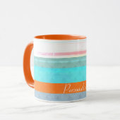 Personalisierte Streifen Tasse (Vorderseite Links)