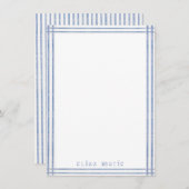 Personalisierte Streifennotecard Mitteilungskarte (Vorne/Hinten)