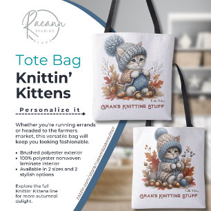 Personalisierte Strick-Kätzchen-Tasche Tasche