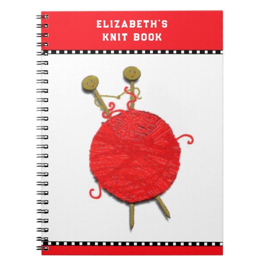 Personalisierte Strickgifte Notizblock (Vorderseite)