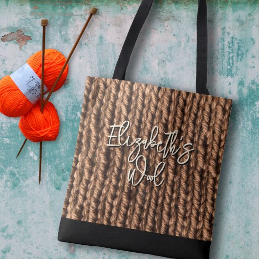 Personalisierte Strickwollentasche Tasche