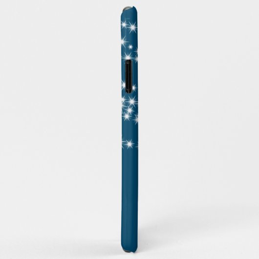 Personalisierte String-Leuchten in blau Case-Mate iPhone Hülle (Hinten/Rechts)