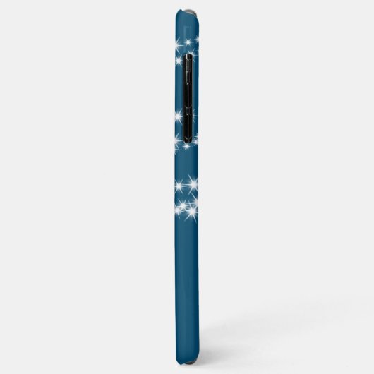 Personalisierte String-Leuchten in blau Case-Mate iPhone Hülle (Hinten/Links)