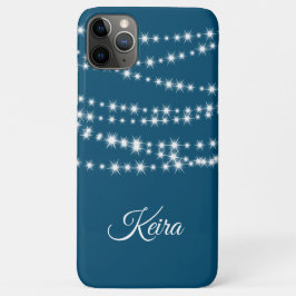 Personalisierte String-Leuchten in blau Case-Mate iPhone Hülle