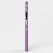 Personalisierte String Lights auf lila iPhone Case (Hinten/Rechts)