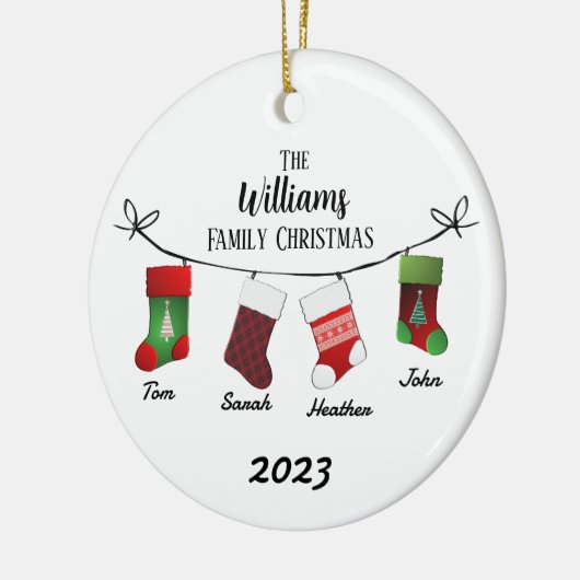Personalisierte Strümpfe Keramik Ornament (Links)