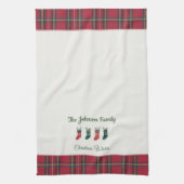Personalisierte Strümpfe mit Monogrammen Weihnacht Geschirrtuch (Vertikal)