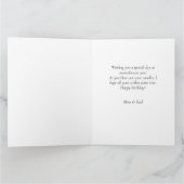 Personalisierte Stylish Simple Birthday Foto Colla Karte (Innenseite)