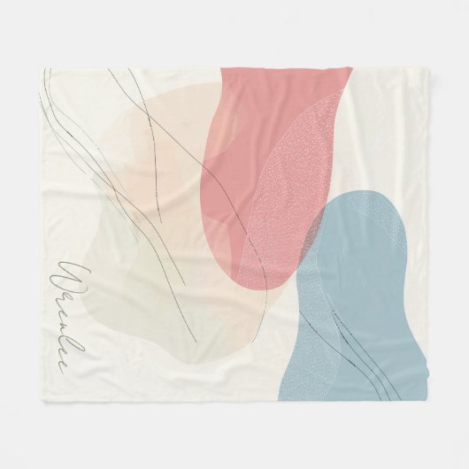 Personalisierte subtile Erdung Tone Fluid Art Fleecedecke (Vorderseite (Horizontal))