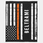 Personalisierte Such-Rettung für das Thin Orange L Fleecedecke (Vorderseite)