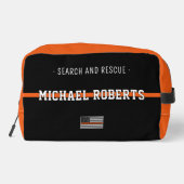 Personalisierte Suche nach dem Orange Line-Flag Waschbeutel (Rückseite)