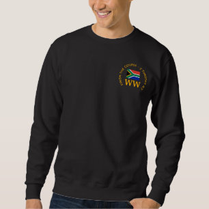 Personalisierte SÜD AFRIKA Flagge MONOGRAMM Golf Sweatshirt