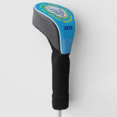 Personalisierte Südflagge Ihres Textes Golf Headcover (angewinkelt)
