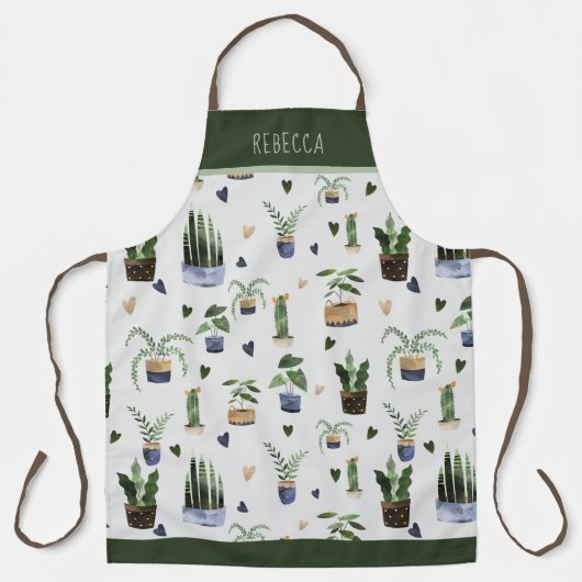 Personalisierte Sukkulationen und Muster der gepun Schürze (Vorderseite)