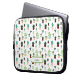 Personalisierte Sukkulenten-Cacti-Laptoptasche Laptopschutzhülle (Vorderseite Links)